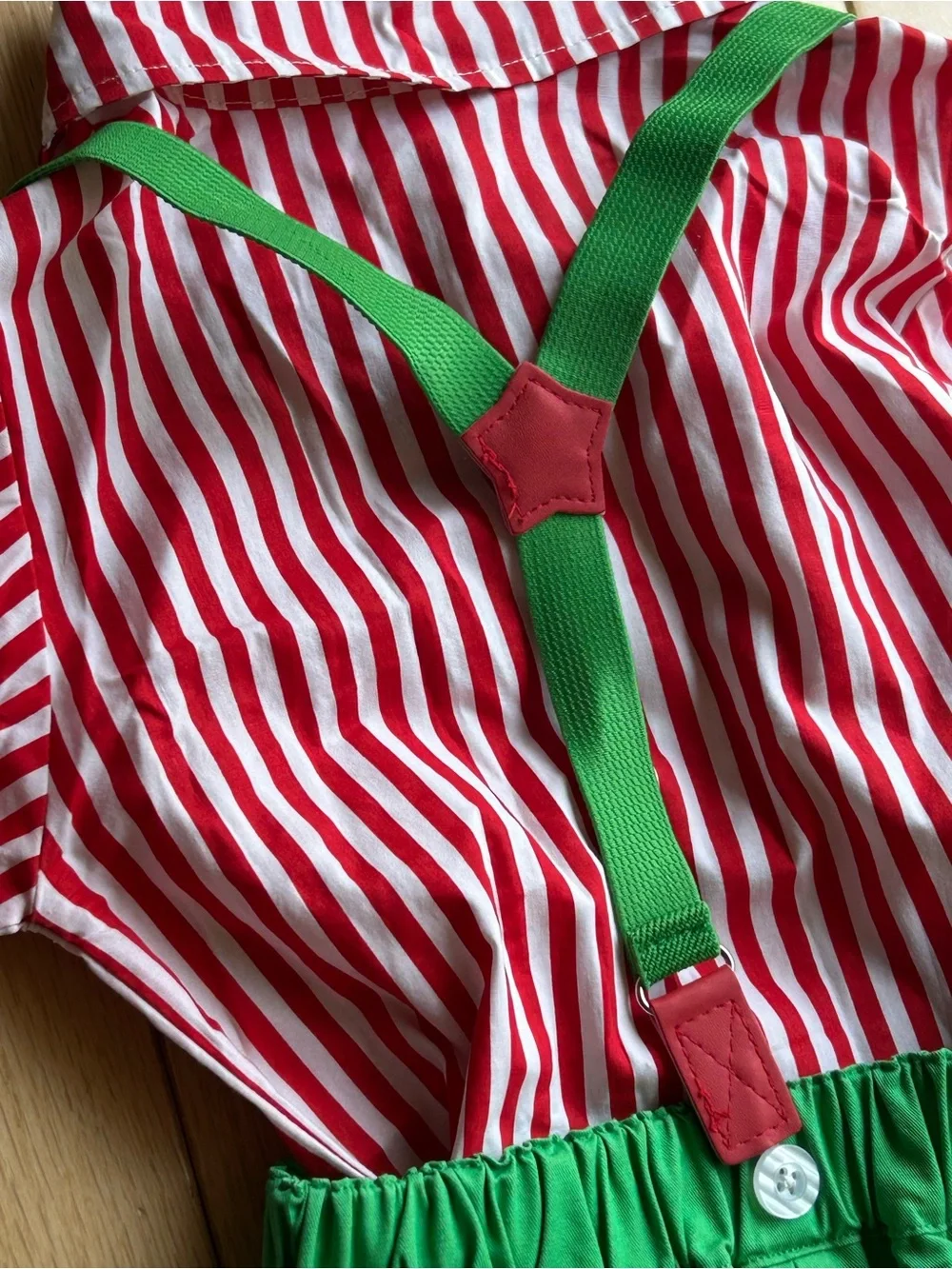 Christmas! Red & Green Kids Suspender Overalls Set (4T-5T)